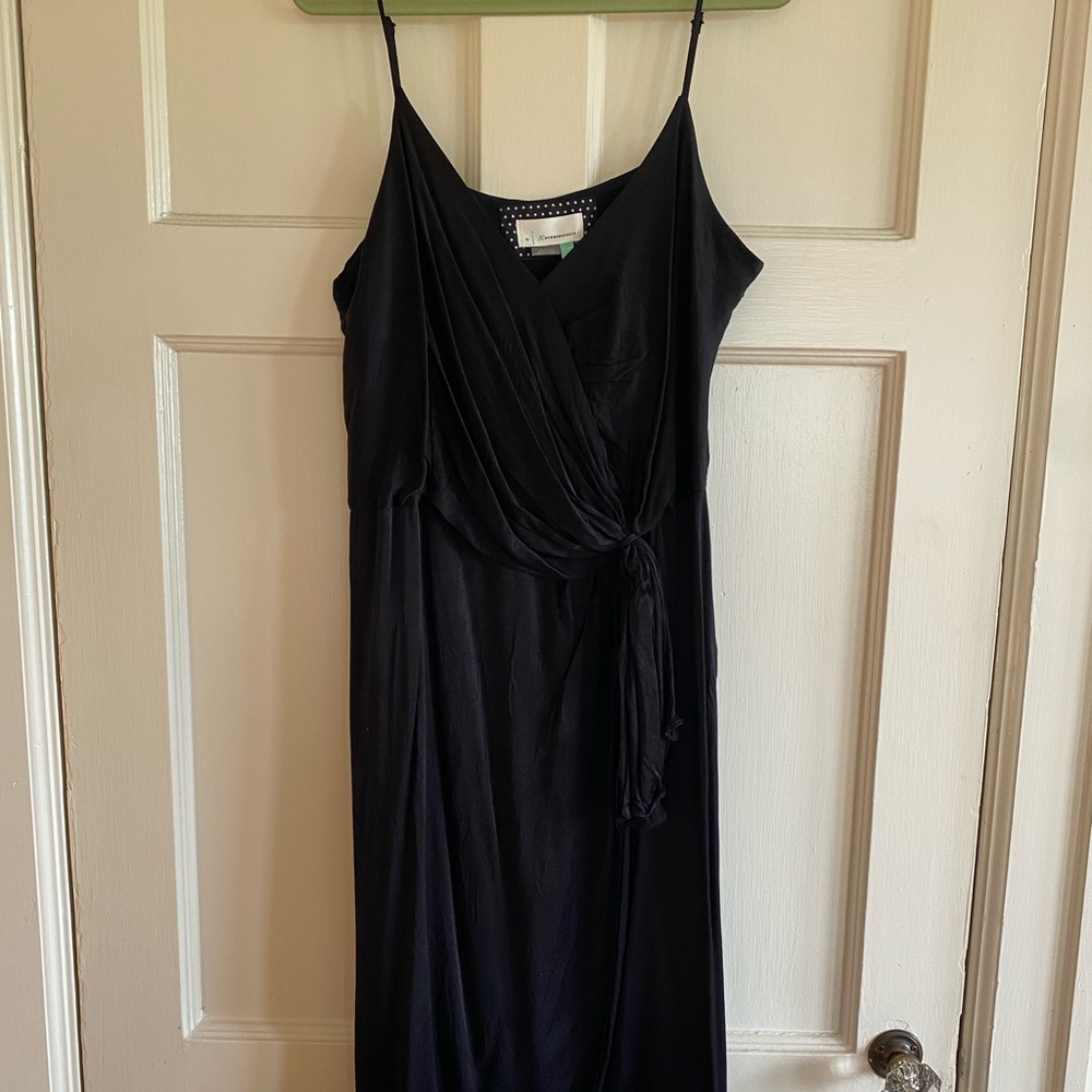 Anthropologie Satin Midi Faux Wrap Dress size 18W